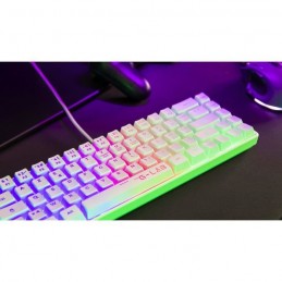 THE G-LAB KEYZ-HYDROGEN-W/FR Blanc Clavier Gaming filaire - Membrane 60% - vue en situation