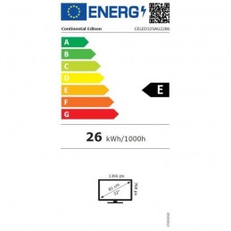 CONTINENTAL EDISON CELED32SAG22B6 TV LED 32'' (81cm) HD - Smart Google TV - Wifi Bluetooth - HDMI, USB - vue étiquette énergie