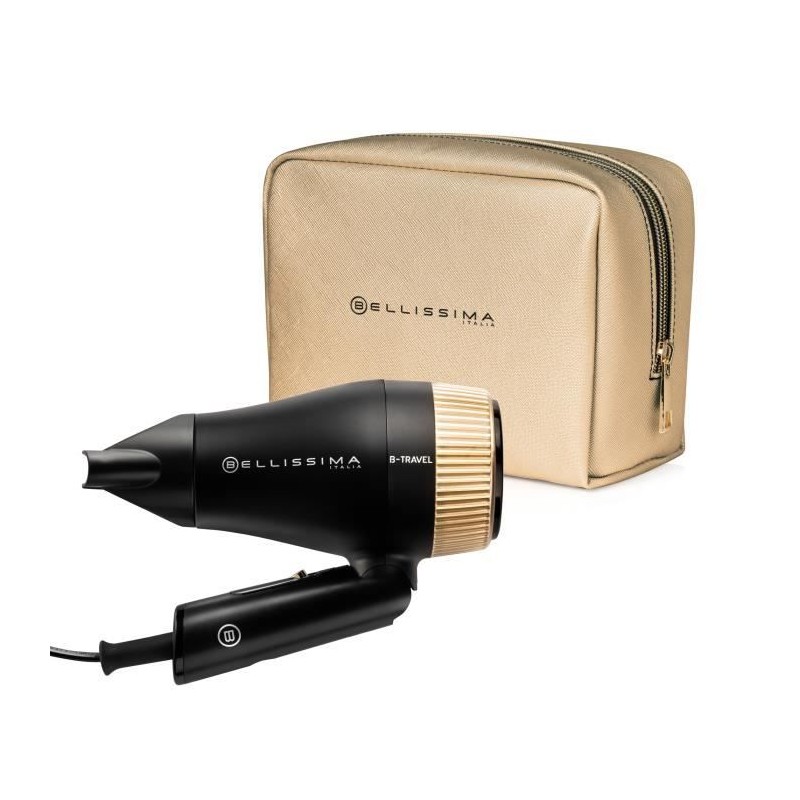 BELLISSIMA B-Travel Sèche-cheveux 1400W - Voyage Compact - Poignée Pliante