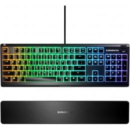 STEELSERIES APEX 3 RVB Noir Clavier gamer mécanique filaire - Ultra silencieux - AZERTY - vue de dessus