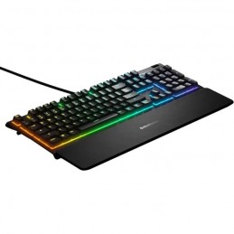 STEELSERIES APEX 3 RVB Noir Clavier gamer mécanique filaire - Ultra silencieux - AZERTY - vue de 3/4