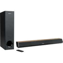 THOMSON SB552BTS Barre de son Bluetooth - 400W - USB - Subwoofer - Finition bois - vue avec caisson