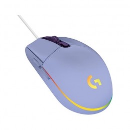 LOGITECH G G203 Lilas LIGHTSYNC RGB Souris Gaming Filaire USB (910-005853) - vue de trois quart