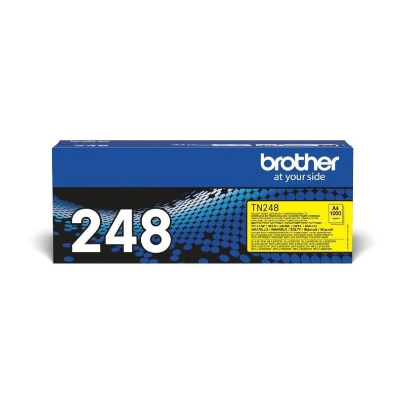 BROTHER TN-248Y Jaune Toner Laser (1000 pages) pour HL-L3220, HL-L3240, DCP-L3520, MFC-L3740 - vue emballage