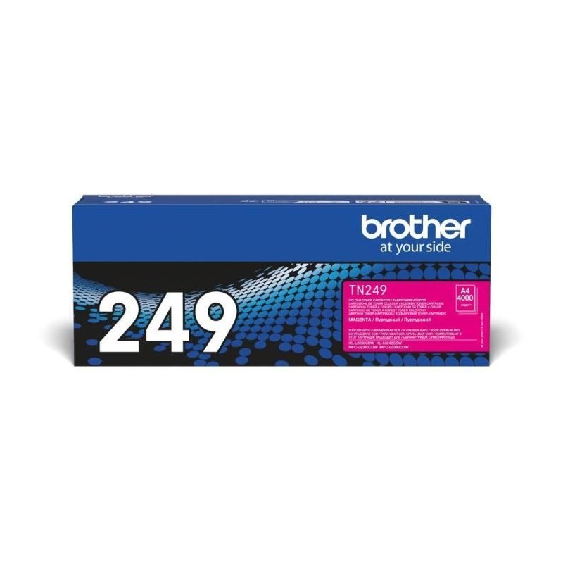 BROTHER  TN-249M Magenta Toner Laser XL (4000 pages) pour HL-L8230, HL-L8240, MFC-L8340, MFC-L8390 - vue emballage