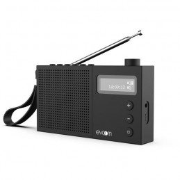 EVOOM EGY Noir Radio-réveil FM et radio DAB+ - Batterie Piles, USB - 2 alarmes (EV312200)