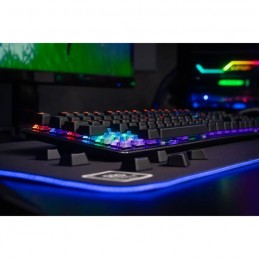 THE G-LAB KEYZ CARBON EX Filaire RGB Clavier Gaming mécanique - Switch Bleu - Repose Poignet - FR - vue en situation