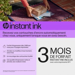 HP DeskJet 2810e Imprimante tout-en-un Jet d'encre couleur multifonction - 3 mois d'Instant ink inclus - vue instant ink