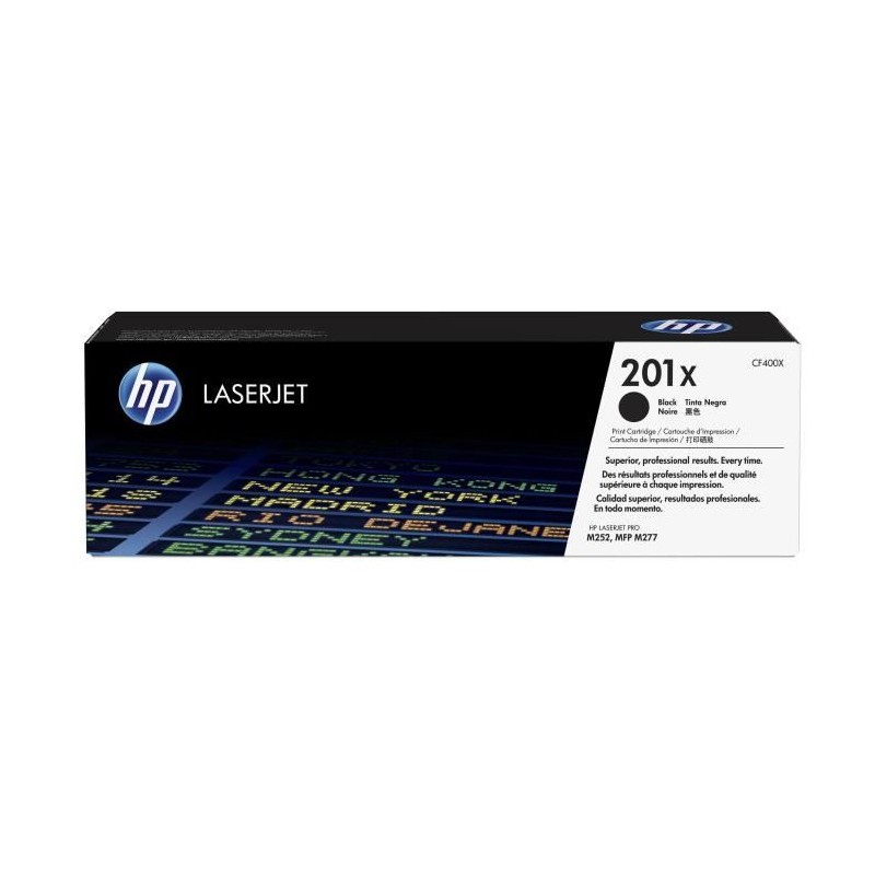 HP 201X Noir Toner laser XL authentique (CF400X) pour Color LaserJet Pro M252, M274, M277