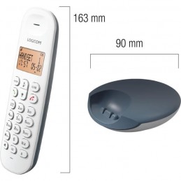 LOGICOM ILOA 150 SOLO Ardoise Téléphone fixe sans fil DECT - Sans répondeur - vue dimensions