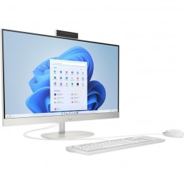 HP All-in-One 27-cr0043nf PC de Bureau 27'' FHD - Ryzen 5 7520U - RAM 8Go - 512Go SSD - W11 - Clavier + Souris - vue de 3/4