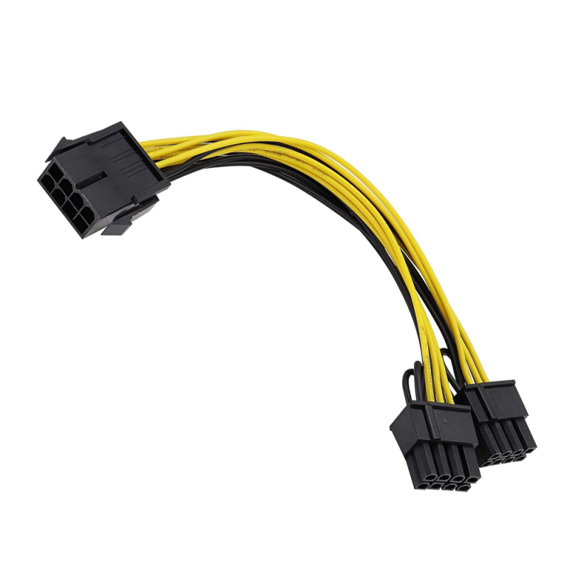 Adaptateur doubleur Alimentation PCIe 8 pins vers 2x 8 pins (6 + 2 pins) pour carte PCI Express