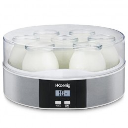 HKOENIG ELY70 Yaourtière 7 pots de 160ml - 15W - Ecran LCD