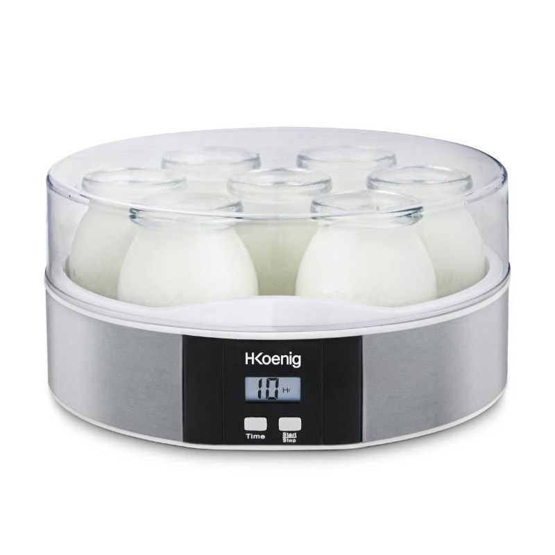 HKOENIG ELY70 Yaourtière 7 pots de 160ml - 15W - Ecran LCD