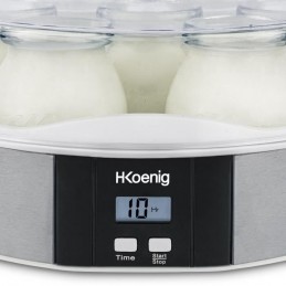 HKOENIG ELY70 Yaourtière 7 pots de 160ml - 15W - Ecran LCD - vue zoom LCD