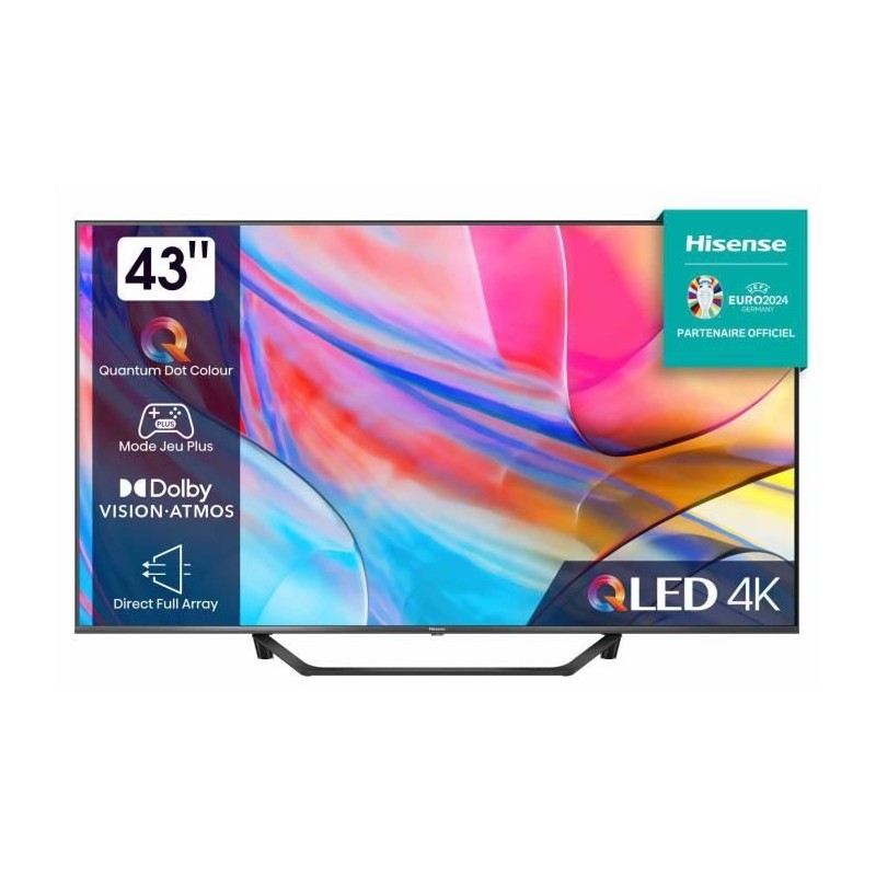 HISENSE 43A7KQ TV QLED 43'' (109cm) 4K Ultra HD - Smart TV - 3x HDMI