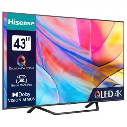 HISENSE 43A7KQ TV QLED 43'' (109cm) 4K Ultra HD - Smart TV - 3x HDMI - vue de trois quart