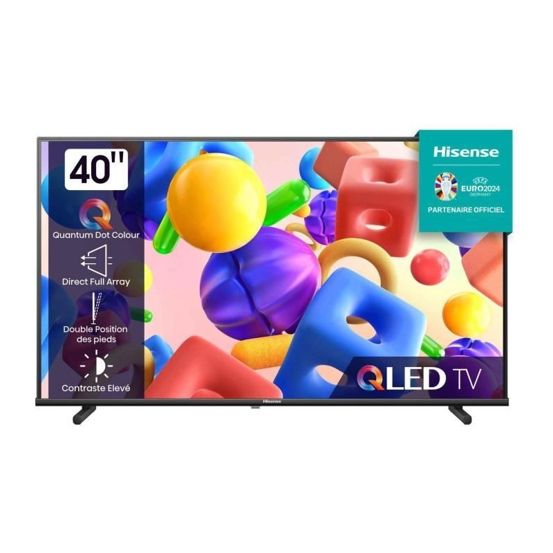 HISENSE 40A5KQ TV QLED FHD 40'' (101cm) - Smart TV - Tuner Satellite intégré