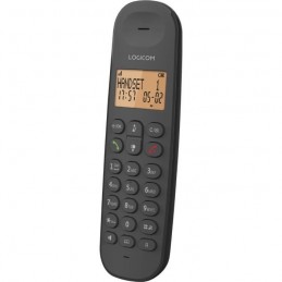 LOGICOM ILOA 150 SOLO Noir Téléphone fixe sans fil DECT - Sans répondeur - vue combiné de trois quart