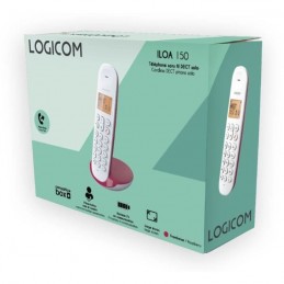 LOGICOM ILOA 150 SOLO Framboise Téléphone fixe sans fil DECT - Sans répondeur - vue emballage