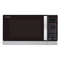 SHARP R-742INW Silver Micro-ondes Gril 25L - 900W - Plateau 31.5cm - vue porte fermé