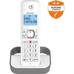 ALCATEL F860 Solo Gris Téléphone fixe sans fil - Fonction blocage d'appels indésirables