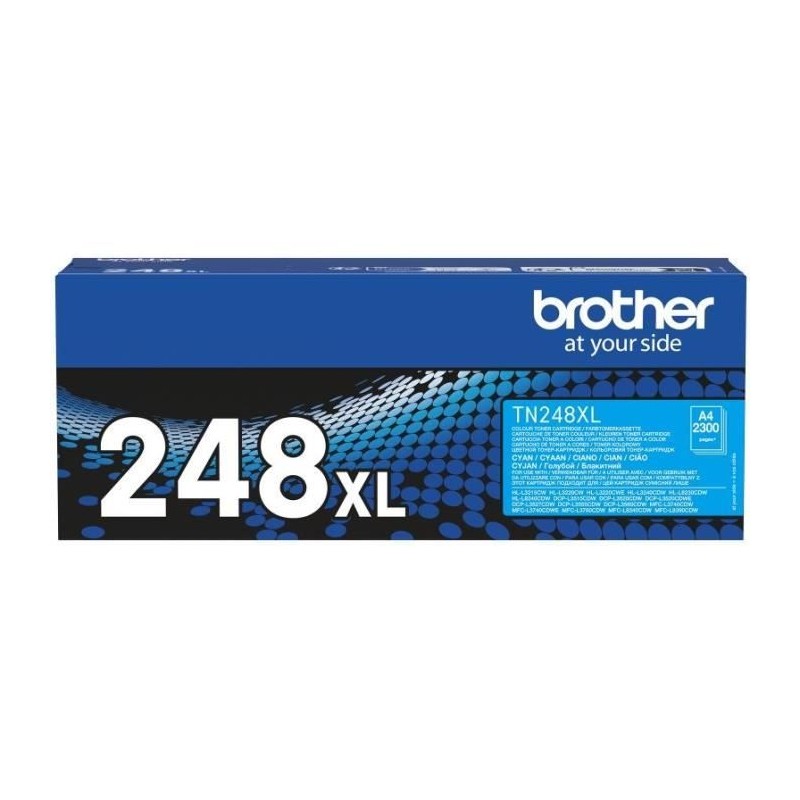 BROTHER TN-248XLC Cyan Toner Laser XL (2300 pages) pour HL-L3220, HL-L3240, DCP-L3555, MFC-L3740