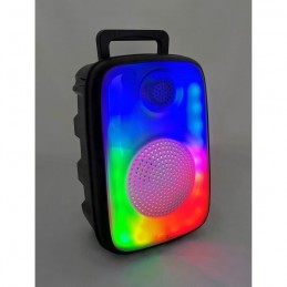 INOVALLEY FIRE02 Enceinte lumineuse karaoké 30W - Bluetooth 5.1- LED RGB synchronisées avec la musique - vue de trois quart