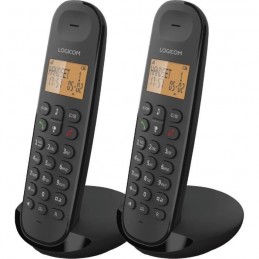 LOGICOM ILOA 250 DUO Noir Téléphone fixe sans fil DECT - Sans répondeur