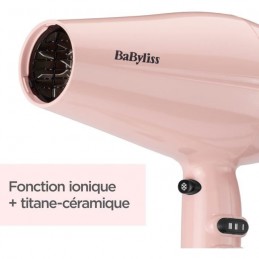 BABYLISS 5337PRE Sèche-cheveux Rose Blush 2200 Design - 2200W - Léger - vue fonction ionique