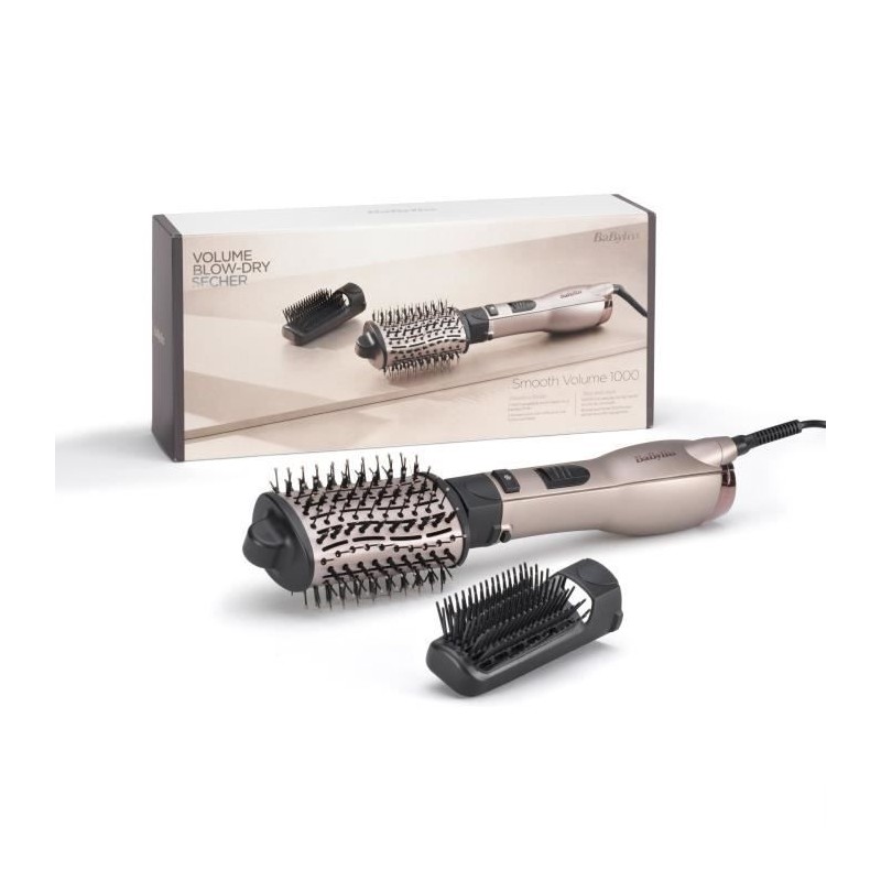 BABYLISS AS90PE Brosse soufflante Smooth Volume 1000 - Pour apporter du volume