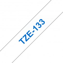 BROTHER K7 Ruban BR-TZE133 NO-OEM TZE-133 12mm x 8m Bleu sur fond Transparent compatible - vue ruban