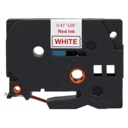 BROTHER K7 Ruban BR-TZE232 NO-OEM TZE-232 12mm x 8m Rouge sur fond Blanc compatible