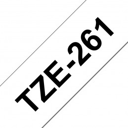 BROTHER K7 Ruban BR-TZE261 NO-OEM TZE-261 36mm x 8m Noir sur fond Blanc compatible