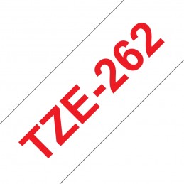 BROTHER K7 Ruban BR-TZE262 NO-OEM TZE-262 36mm x 8m Rouge sur fond Blanc compatible - vue ruban