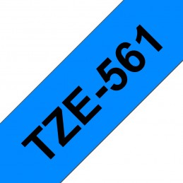 BROTHER K7 Ruban BR-TZE561 NO-OEM TZE-561 36mm x 8m Noir sur fond Bleu compatible - vue ruban