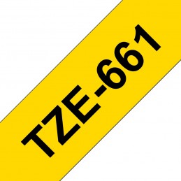 BROTHER K7 Ruban BR-TZE661 NO-OEM TZE-661 36mm x 8m Noir sur fond Jaune compatible - vue ruban