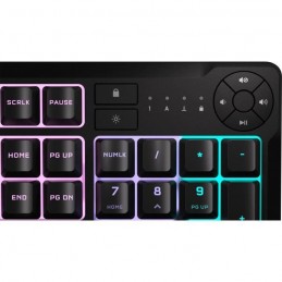 CORSAIR K55 CORE RGB Gris Clavier gaming filaire a membrane - Rétroéclairage RGB 10 zones - vue zoom