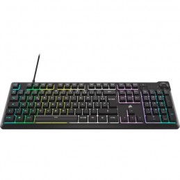 CORSAIR K55 CORE RGB Gris Clavier gaming filaire a membrane - Rétroéclairage RGB 10 zones - vue de face