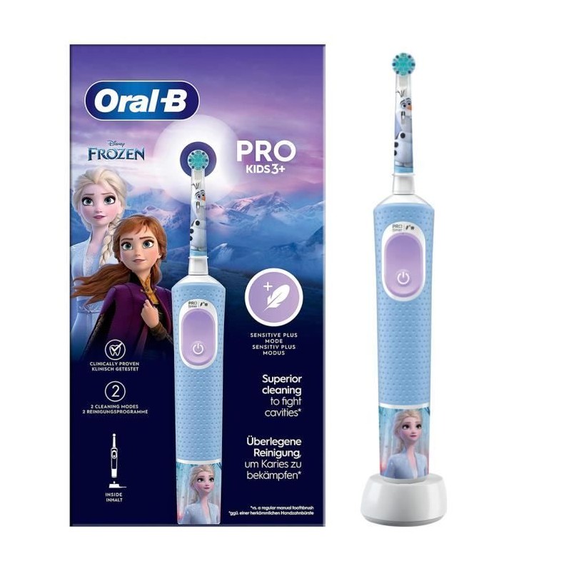 ORAL-B Pro Kids Brosse a Dents Électrique 1 Manche La Reine Des Neiges, 1 Brossette - 3 Ans et Plus