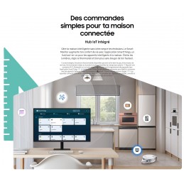 SAMSUNG Smart Monitor M5 CM500 Ecran PC 32'' FHD VA - 4ms - 60Hz - HDMI + Télécommande - vue Hub IoT intégré