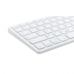 BLUESTORK Clavier TKL Blanc Bluetooth Rechargeable pour Mac (KB-MINI-MAC-R/FR) - vue zoom de trois quart