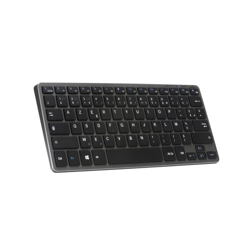 BLUESTORK Clavier TKL Gris et Noir Bluetooth + 2.4Ghz PC AZERTY (KB-MINI-R/FR)