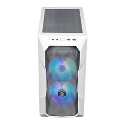 COOLER MASTER TD300 Mesh Blanc ARGB Boitier PC Gaming mATX (TD300-WGNN-S00) - vue de face trois quart