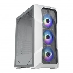 COOLER MASTER TD500 Mesh Blanc ARGB Boitier PC Gaming (TD500V2-WGNN-S00) - vue de trois quart