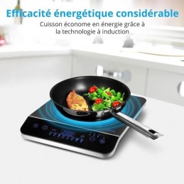 MEDION MD17595 Plaque induction posable 1 Feu 2000W - L 29 x P 36 cm - vue de trois quart