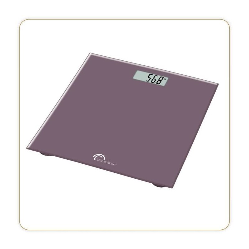 LITTLE BALANCE 8163 Prune Pèse-personne électronique plateau verre trempé - 160kg max - Précision 100g