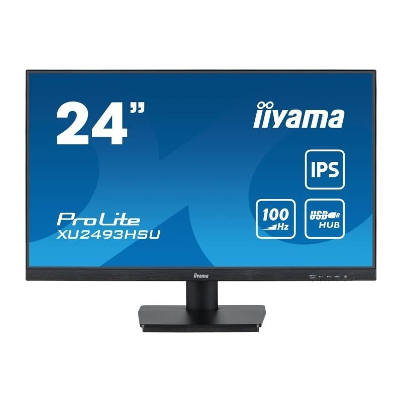 IIYAMA PROLITE XU2493HSU-B6 Ecran PC 24'' FHD - IPS - 1ms - 100Hz - HDMI, DisplayPort