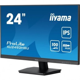 IIYAMA PROLITE XU2493HSU-B6 Ecran PC 24'' FHD - IPS - 1ms - 100Hz - HDMI, DisplayPort - vue de 3/4