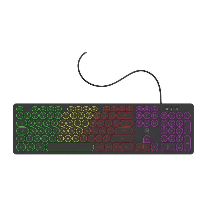 MOBILITY LAB ML306858 RGB Noir Clavier filaire Touches rondes - AZERTY